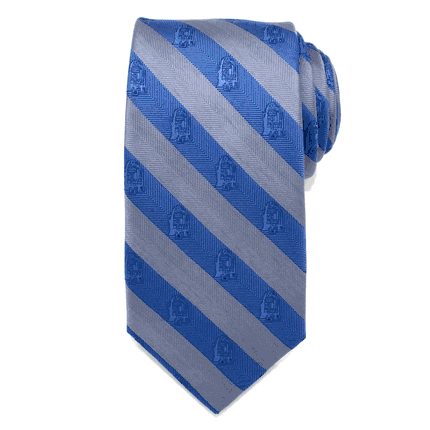 R2D2 Blue and Gray Stripe Men's Tie
