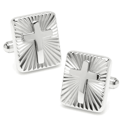 Radiant Cross Stainless Steel Cufflinks