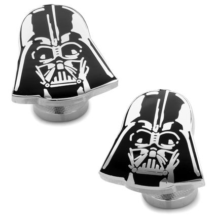 Recessed Matte Darth Vader Head Cufflinks