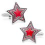 Red And Black Prismatic Star Cufflinks