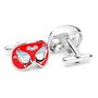 Red And Blue Mardi Gras Venetian Mask Cufflinks
