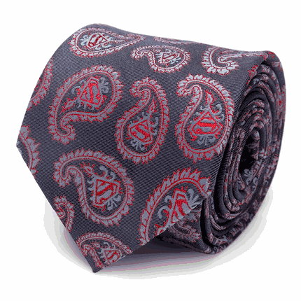 Red and Blue Superman Paisley Tie