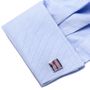 Red and Navy Striped Square Cufflinks