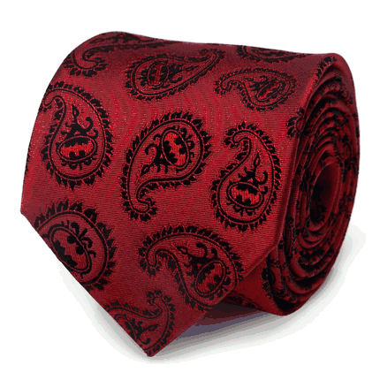 Red Batman Paisley Tie