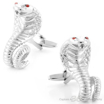 Red Eyed King Cobra Cufflinks