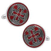Red Firenze Petal Cufflinks