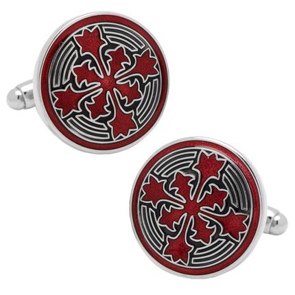 Red Firenze Petal Cufflinks