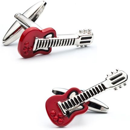 Red Guitar Cufflinks