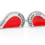 Red L'Amour Heart Stamp Cufflinks