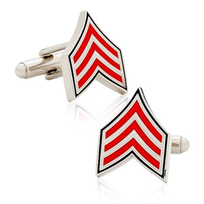 Red Sergeant Stripes Cufflinks