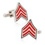 Red Sergeant Stripes Cufflinks