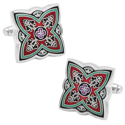 Red Spanish Bloom Cufflinks