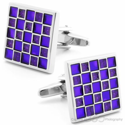 Retro Purple Cufflinks