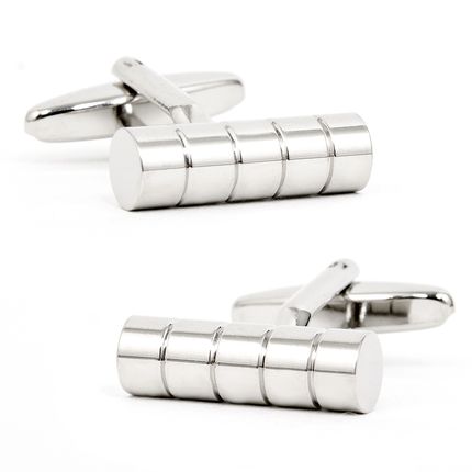Ribbed Cylinder Cufflinks