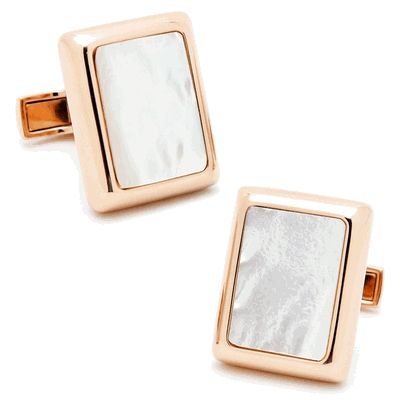 Rose Gold And Mop Jfk Presidential Cufflinks