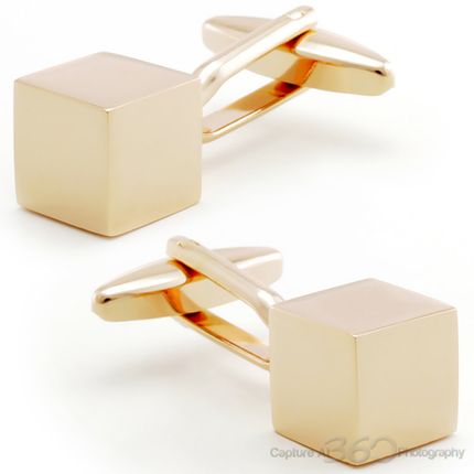Rose Gold Cube Cufflinks