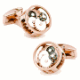 Rose Gold Round Watch Cog Cufflinks