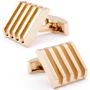 Rose Gold Square Stripe Cufflinks