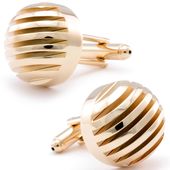 Rose Gold Zen Round Cufflinks