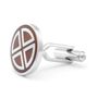 Rosewood Glue Circle Male Cufflinks
