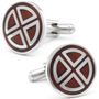 Rosewood Glue Circle Male Cufflinks