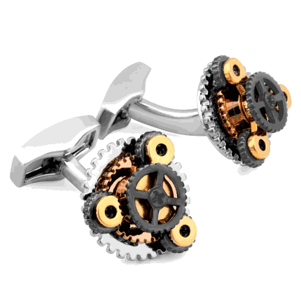 Rotating Gear Cufflinks