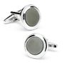Round Bullnose Hematite Cufflinks