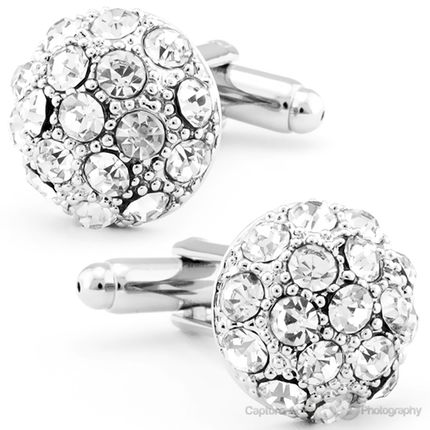 Round Diamond Cz Cufflinks