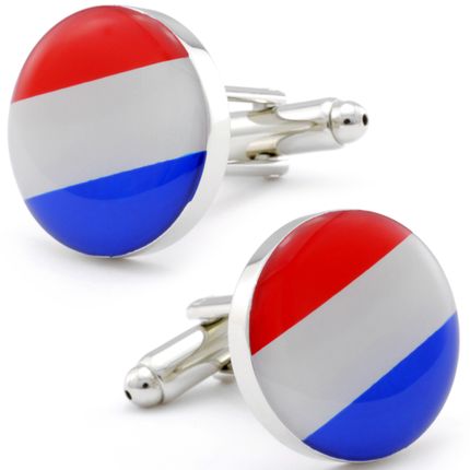 Round French Flag Cufflinks