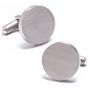 Round Titanium Engravable Cufflinks