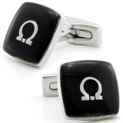 Sacred Black Om Cufflinks