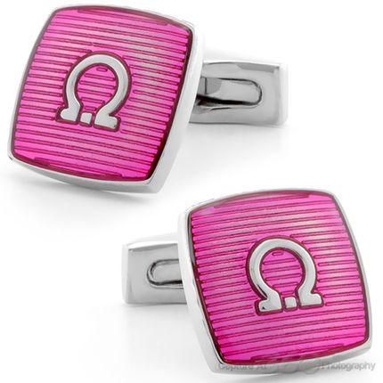 Sacred Pink Square Cufflinks