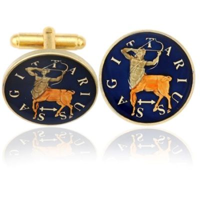 Sagittarius-The Archer Coin Cufflinks