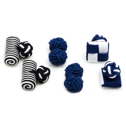 Sailor Silk Knot Combo Cufflinks