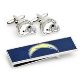San Diego Chargers Cufflinks And Money Clip Gift Set