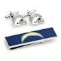 San Diego Chargers Cufflinks And Money Clip Gift Set