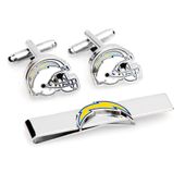 San Diego Chargers Cufflinks And Tie Bar Gift Set