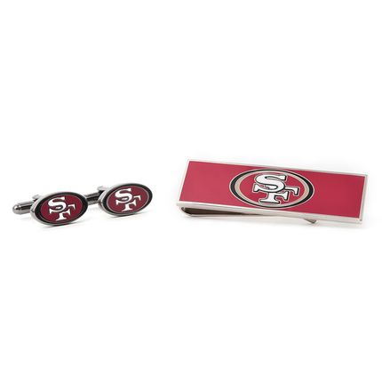 San Francisco 49Er'S Cufflinks And Money Clip Gift Set