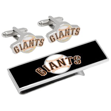 San Francisco Giants Baseball Cufflinks and Money Clip Gift