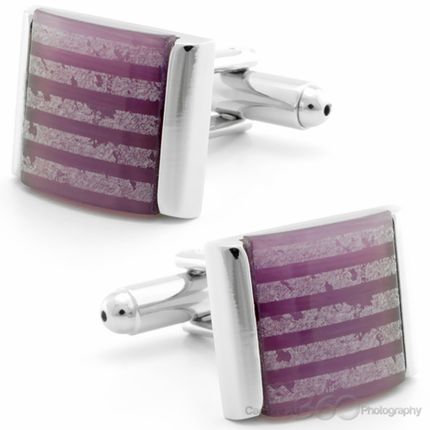 Sandy Purple Beach Cufflinks