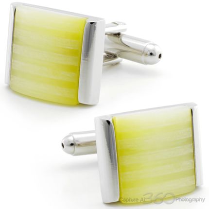Sandy Yellow Beach Cufflinks