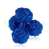 Sapphire Blue Silk Knot Cufflinks