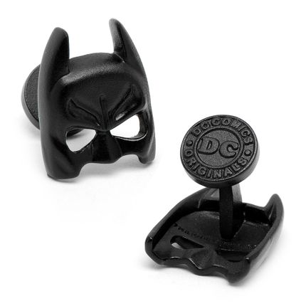 Satin Black Batman Mask Cufflinks