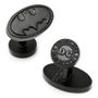 Satin Black Oval Batman Logo Cufflinks