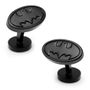 Satin Black Oval Batman Logo Cufflinks