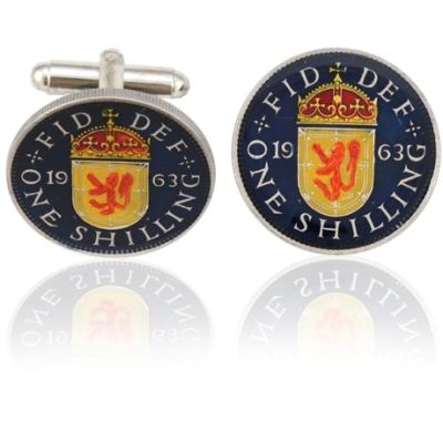 Scotland 1 Shilling Lion Coin Cuff Links