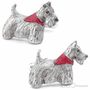 Scottish Terrier Antiqued Cufflinks