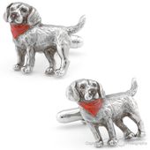 Sculpted Beagle Pup Cufflinks