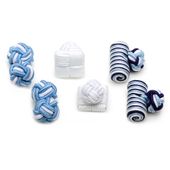 See the Sea Silk Knot Combo Cufflinks