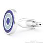 Shades Of Blue Bulls Eye Cufflinks